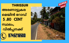 5.8 cent Plot For Sale at Aranattukara Main Road ,Thrissur